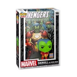 Figurine Pop! WC 2023 Comic Cover Avengers The Initiative Skrull As Iron Man Issue n°15 avec Boîte Acrylique Edition Limitée ...