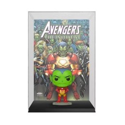 Figurine Pop! WC 2023 Comic Cover Avengers The Initiative Skrull As Iron Man Issue n°15 avec Boîte Acrylique Edition Limitée ...