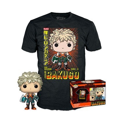 Figurine Pop! Métallique et T-shirt My Hero Academia Katsuki Bakugo Edition Limitée Funko Pop Suisse