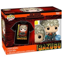 Figurine Pop! Métallique et T-shirt My Hero Academia Katsuki Bakugo Edition Limitée Funko Pop Suisse