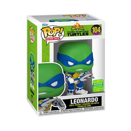 Figuren Pop! SDCC 2022 Power Rangers x Teenage Mutant Ninja Turtles Leonardo wie BlauRanger Funko Pop Schweiz