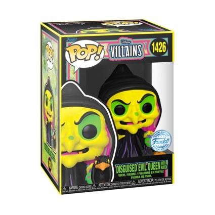 Figurine Pop! Blacklight Blanche Neige 1937 Disguised Evil Queen avec Corbeau Edition Limitée Funko Pop Suisse