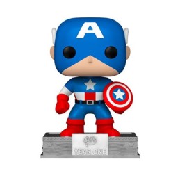 Figuren Pop! NYCC 2023 Captain America mit Pin und Münze Alluminium Box Funko 25. Geburtstag Limitierte Auflage Funko Pop Sch...