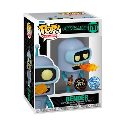 Figurine Pop! Phosphorescent Futurama Bender Chase Edition Limitée Funko Pop Suisse