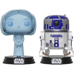 Figuren BESCHÄDIGTE BOX Pop! SDCC 2017 Star Wars Holographic Princess Leia & R2-D2 Limitierte Auflage Funko Pop Schweiz